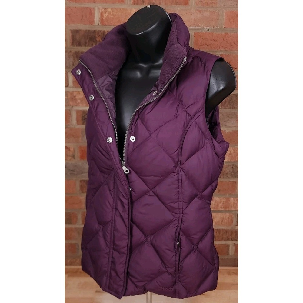 Eddie Bauer EB700 Down Vest Jacket Womens XS Purple Premium Goose Fill Puffer - Picture 2 of 9